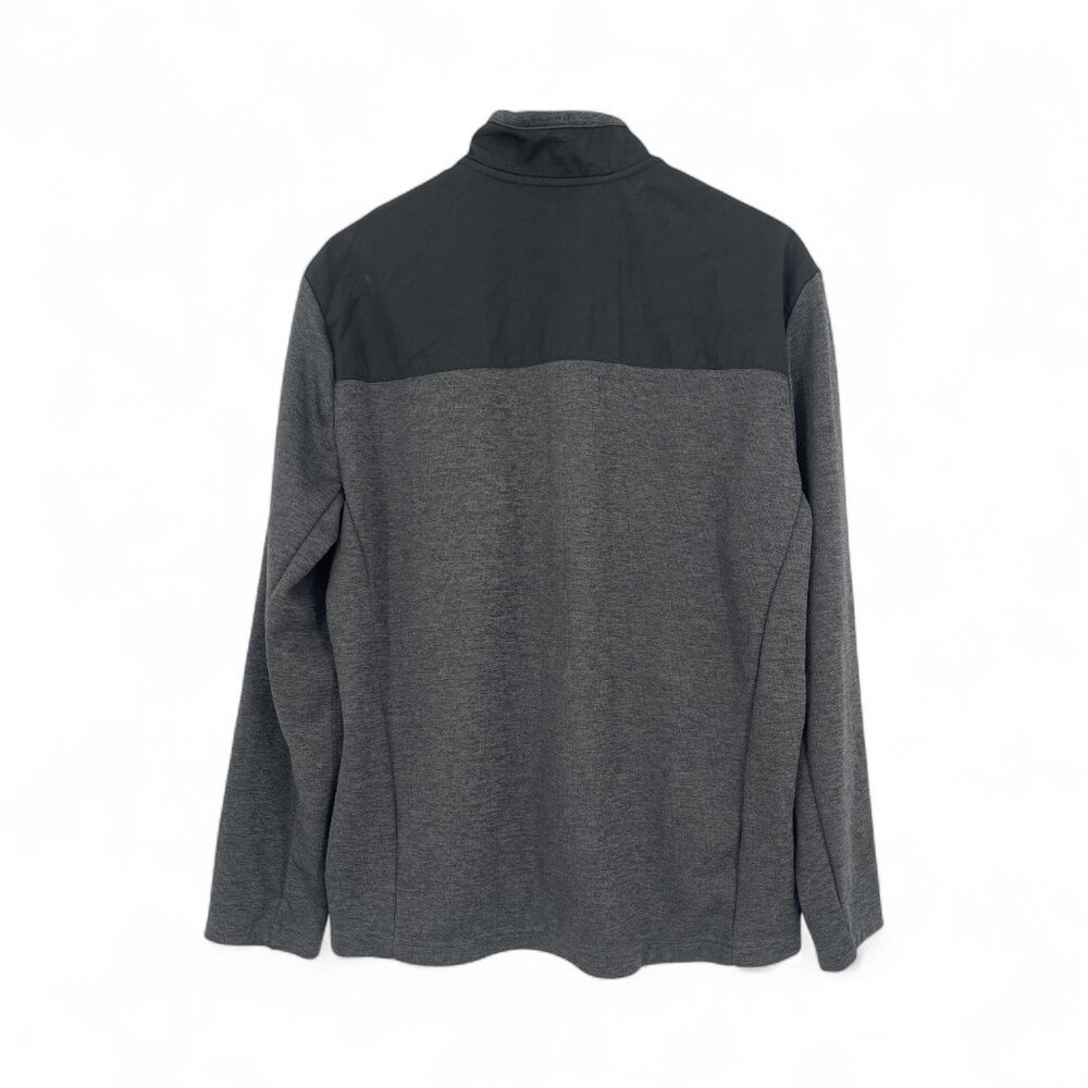 Orvis Jacket Mens Medium Black Gray 100% Polyester Fleece Lined Full Zip Classic - Picture 4 of 4
